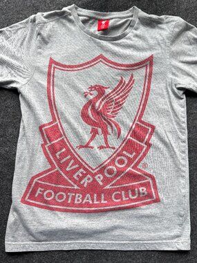 Liverpool FC Gray Graphic T-Shirt Adult XS Soccer Football Club Tee